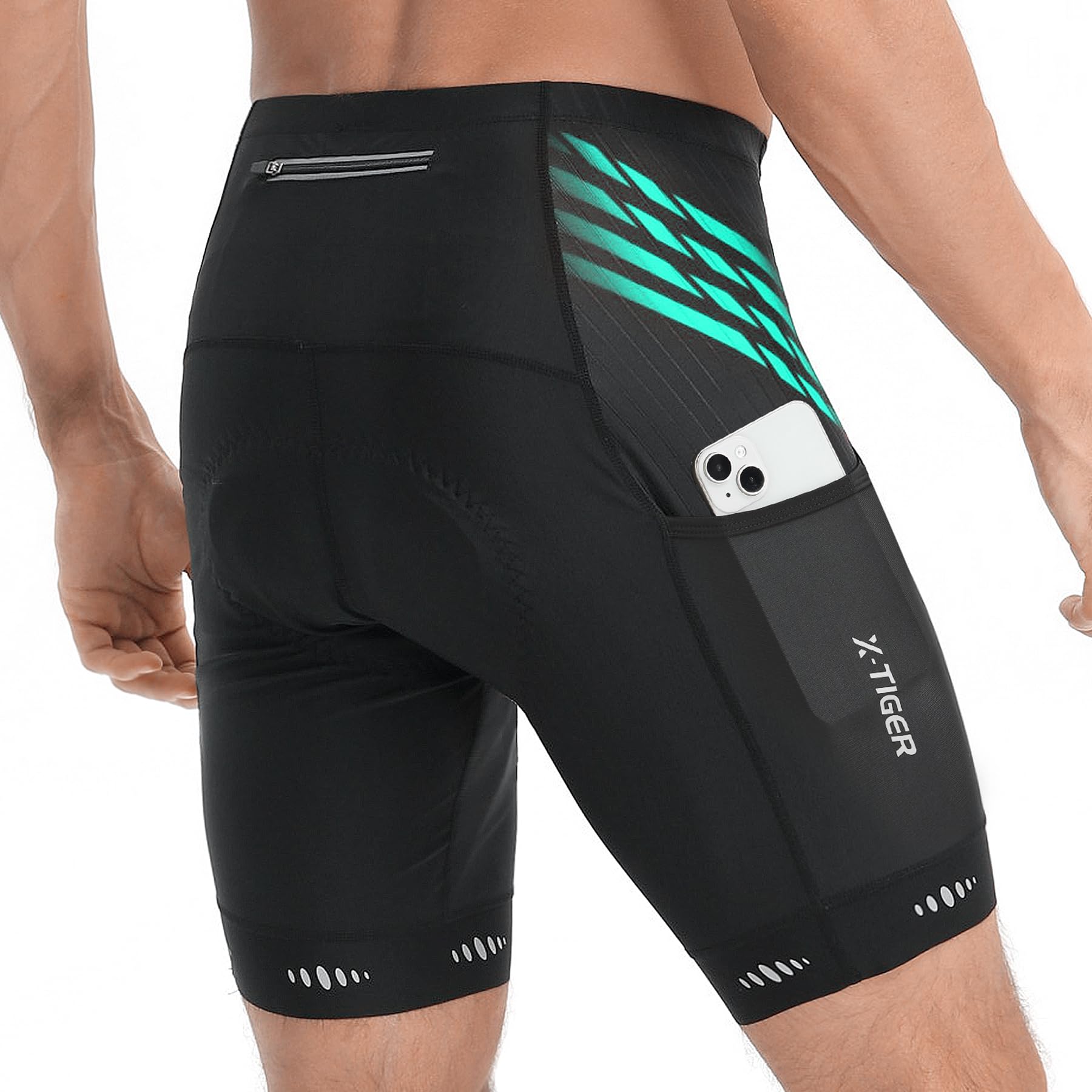 Bike Riding Shorts with Zipper Pockets