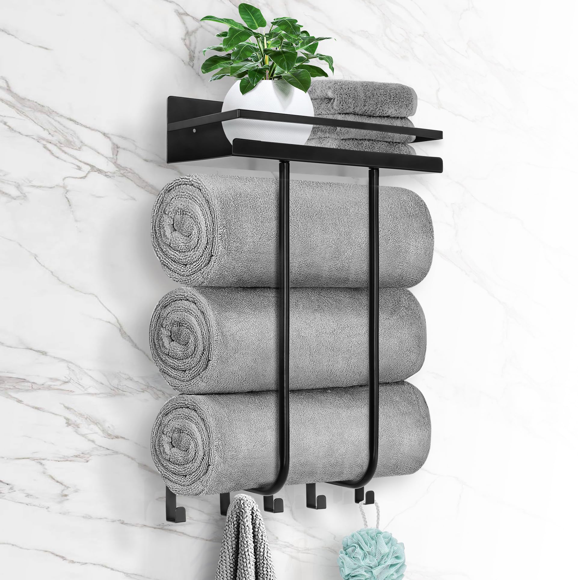 Wall-Mounted Towel Rack
