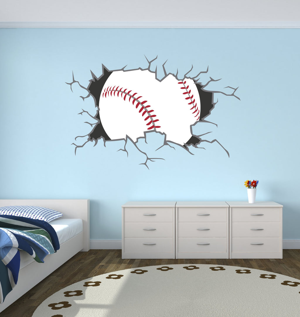 West Mountain Baseball Breaking Wall Decal