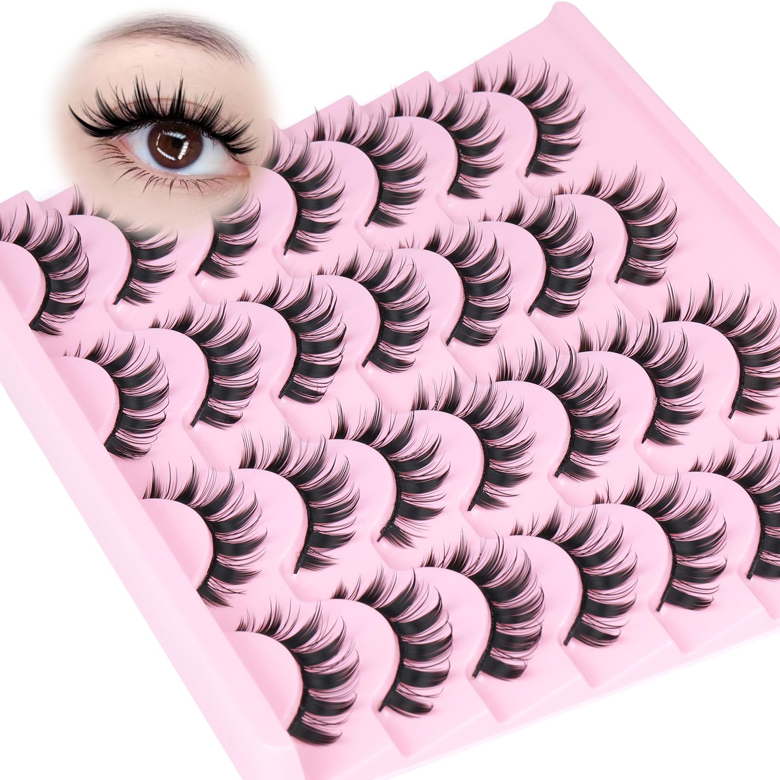 14 Pairs 8D Spiky Strip Lashes