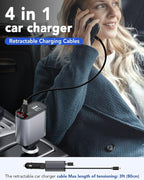 4-in-1 Retractable Car Charger