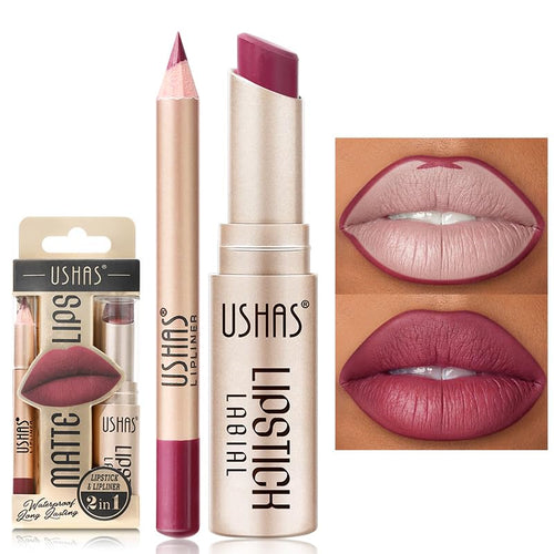 2-in-1 Lipstick & Lip Liner Combo Set