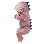 Cartoon Dinosaur Hooded Romper Jumpsuit