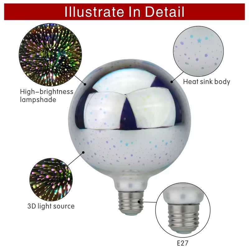 3D Fireworks LED Bulb