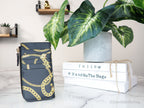 Versace Black Smooth Leather Medusa Head Chain Organizer Zip Card Case Wallet