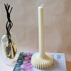 Elegant Lantern Pillar Soy Wax Sculpture Candle