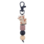 Colorful Bling Highland Cow Keychain