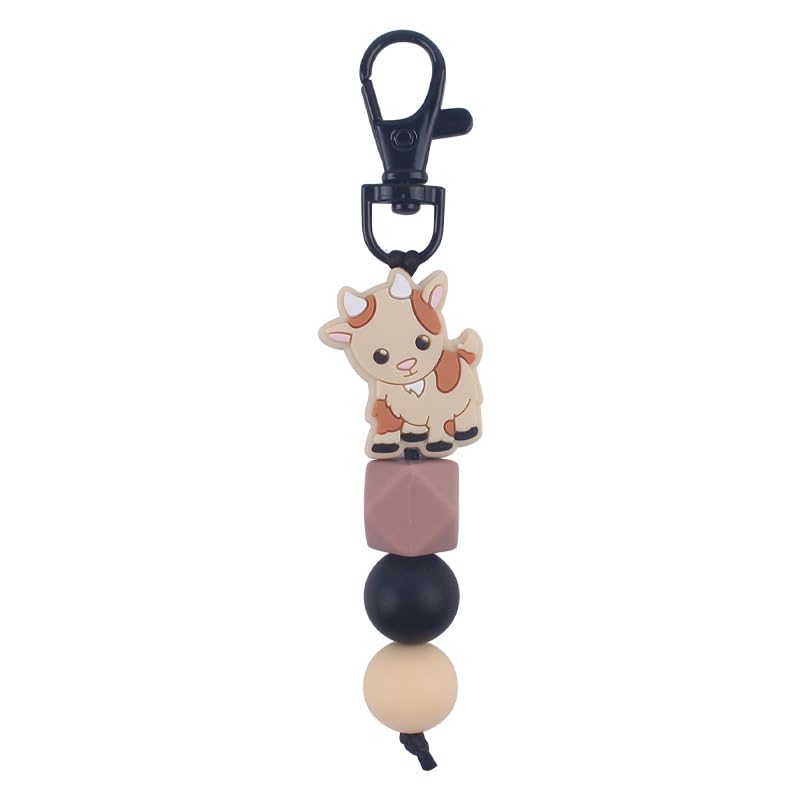 Colorful Bling Highland Cow Keychain