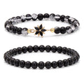 Black Flower Crystal Bracelet Set