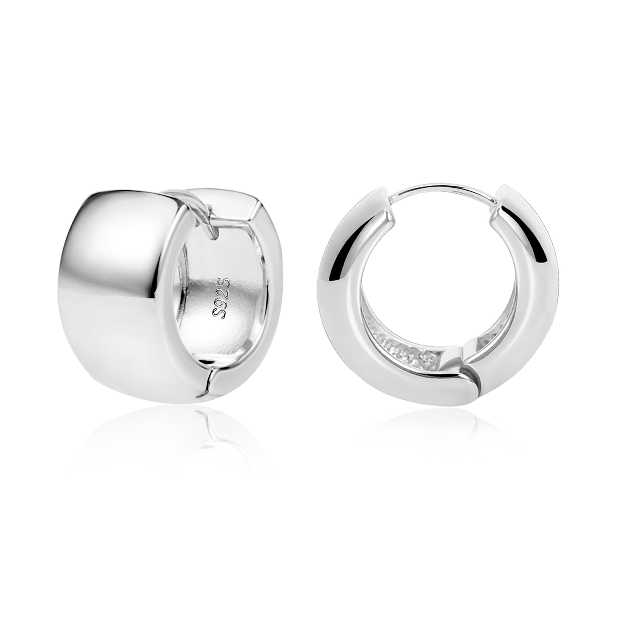 925 Sterling Silver Chunky Hoop Earrings