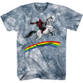 Deadpool Riding Unicorn Rainbow T-Shirt