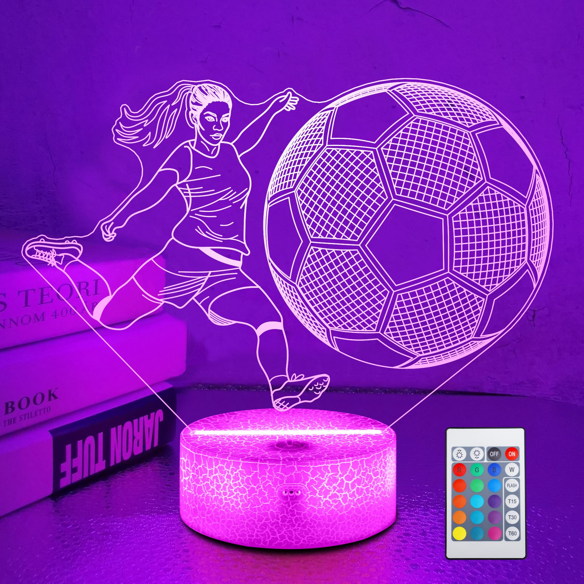 3D Soccer Illusion Night Lamp