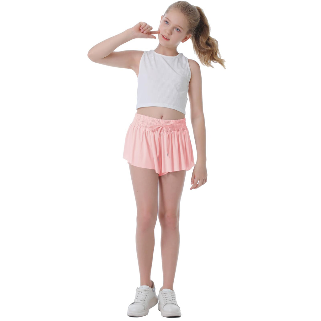 Girls Flowy Butterfly Athletic Shorts