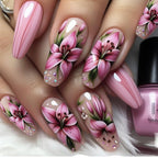 Press-On Floral Design Nails