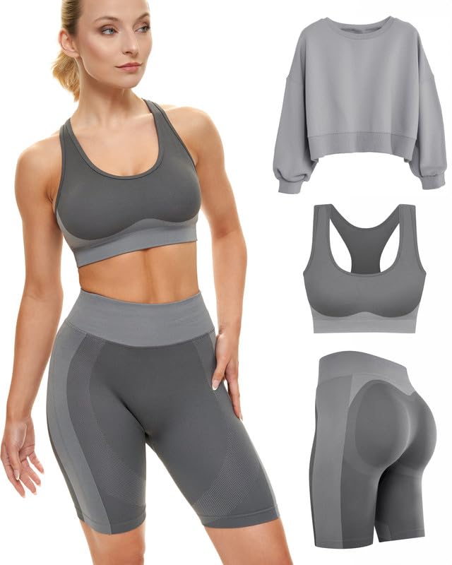 Fitness Shorts and Sports Bra Outfit