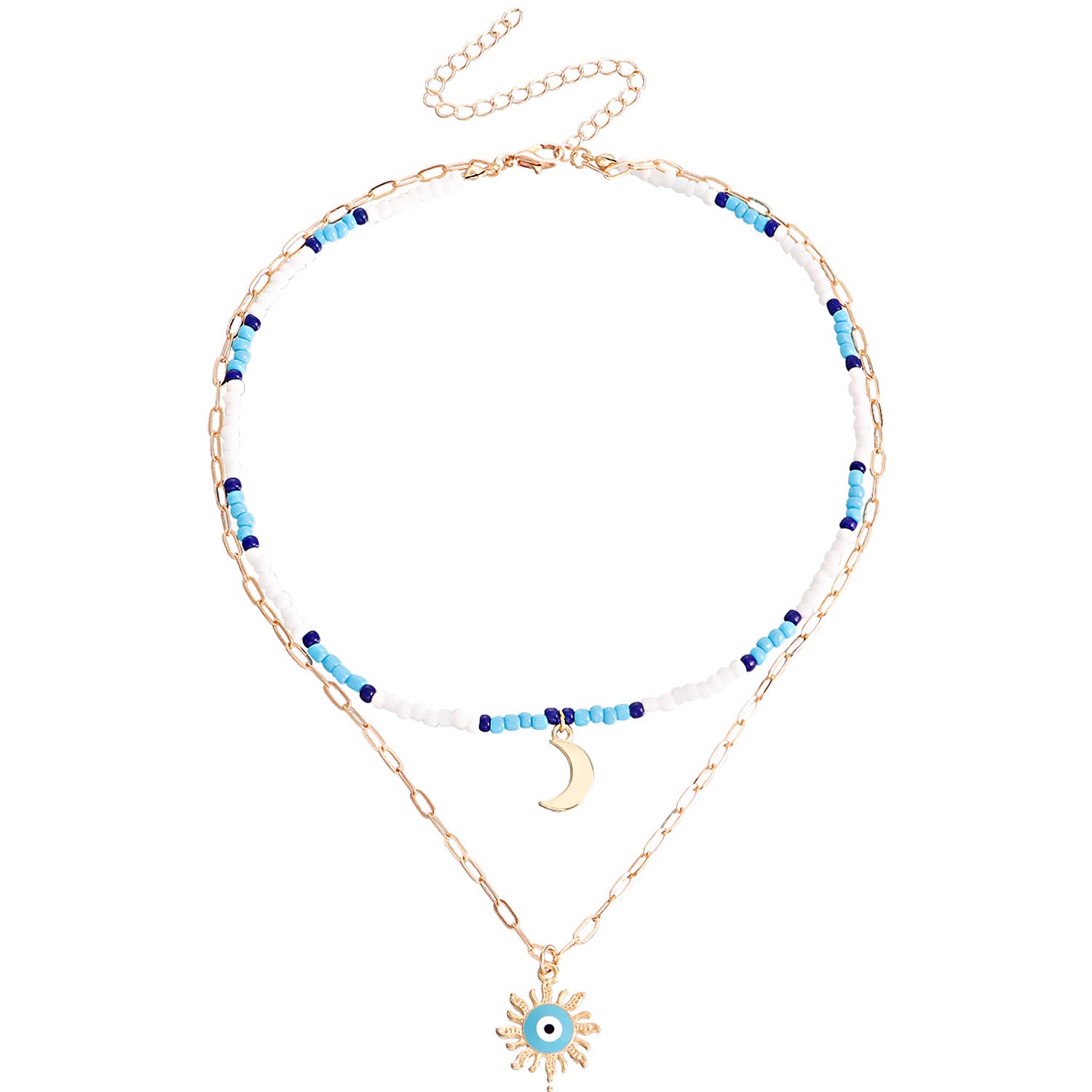 Dainty Initial Beaded Necklace