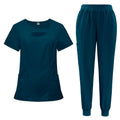 Fashion Neck Scrub Top & Pants