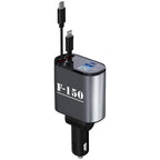 Retractable 4-in-1 Car Charger 60W