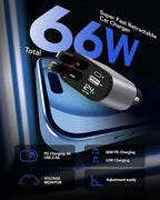 4-in-1 Retractable Car Charger