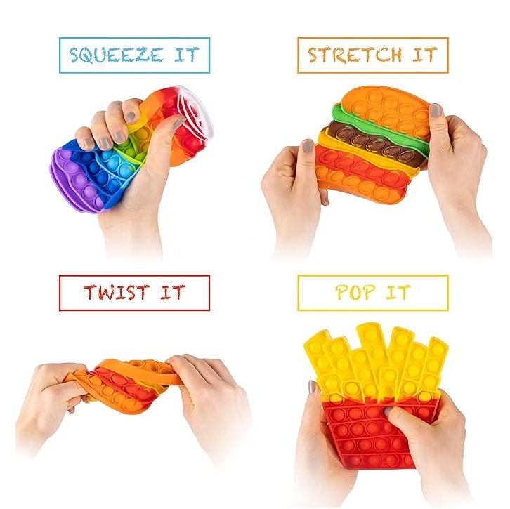 Food Pop Fidget Toy Set (4pcs)
