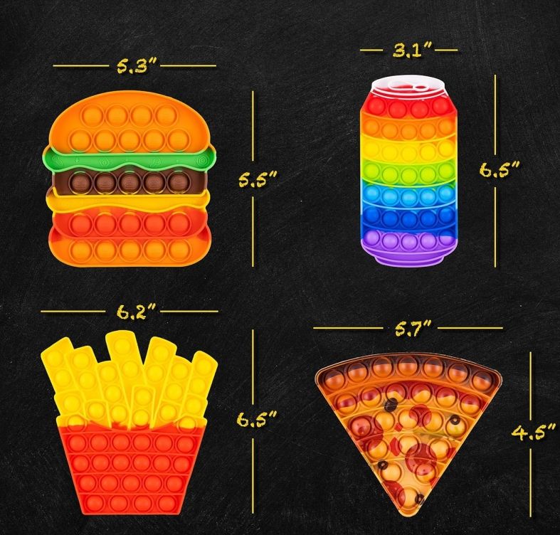 Food Pop Fidget Toy Set (4pcs)
