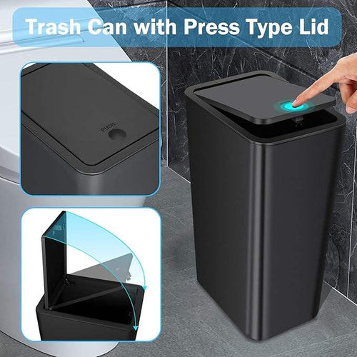 10L Slim Trash Can with Lid
