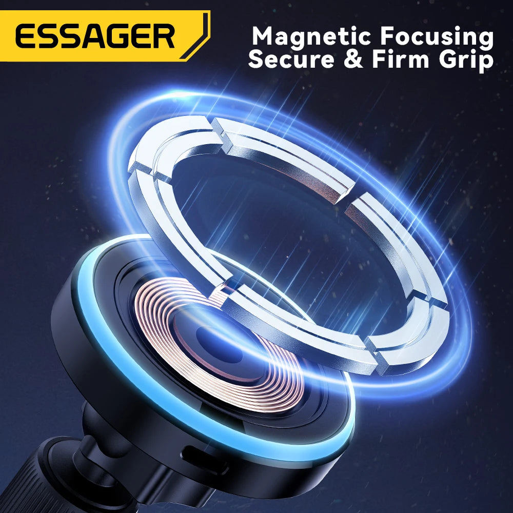 15W RGB Magnetic Wireless Car Charger
