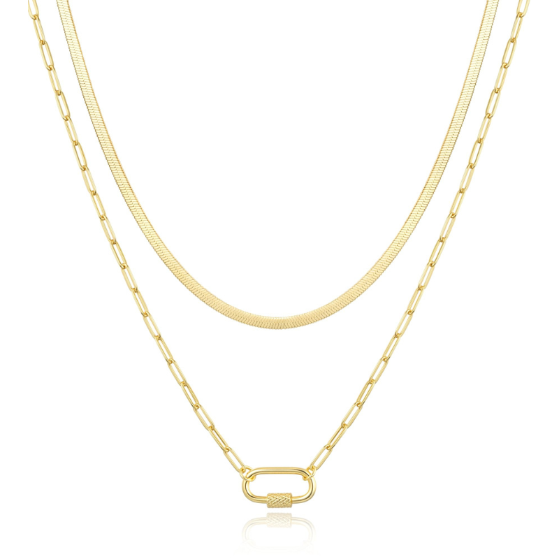 14K Dainty Gold Layered Necklace