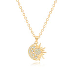 18K Gold Celestial Pendant Necklace