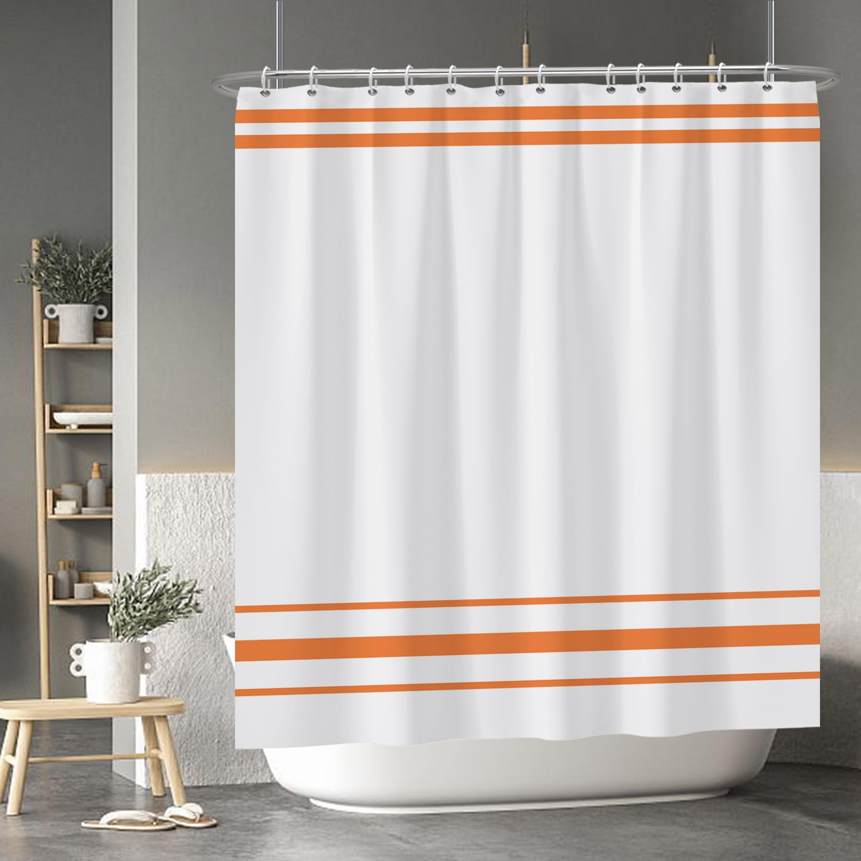 Striped Shower Curtain Set