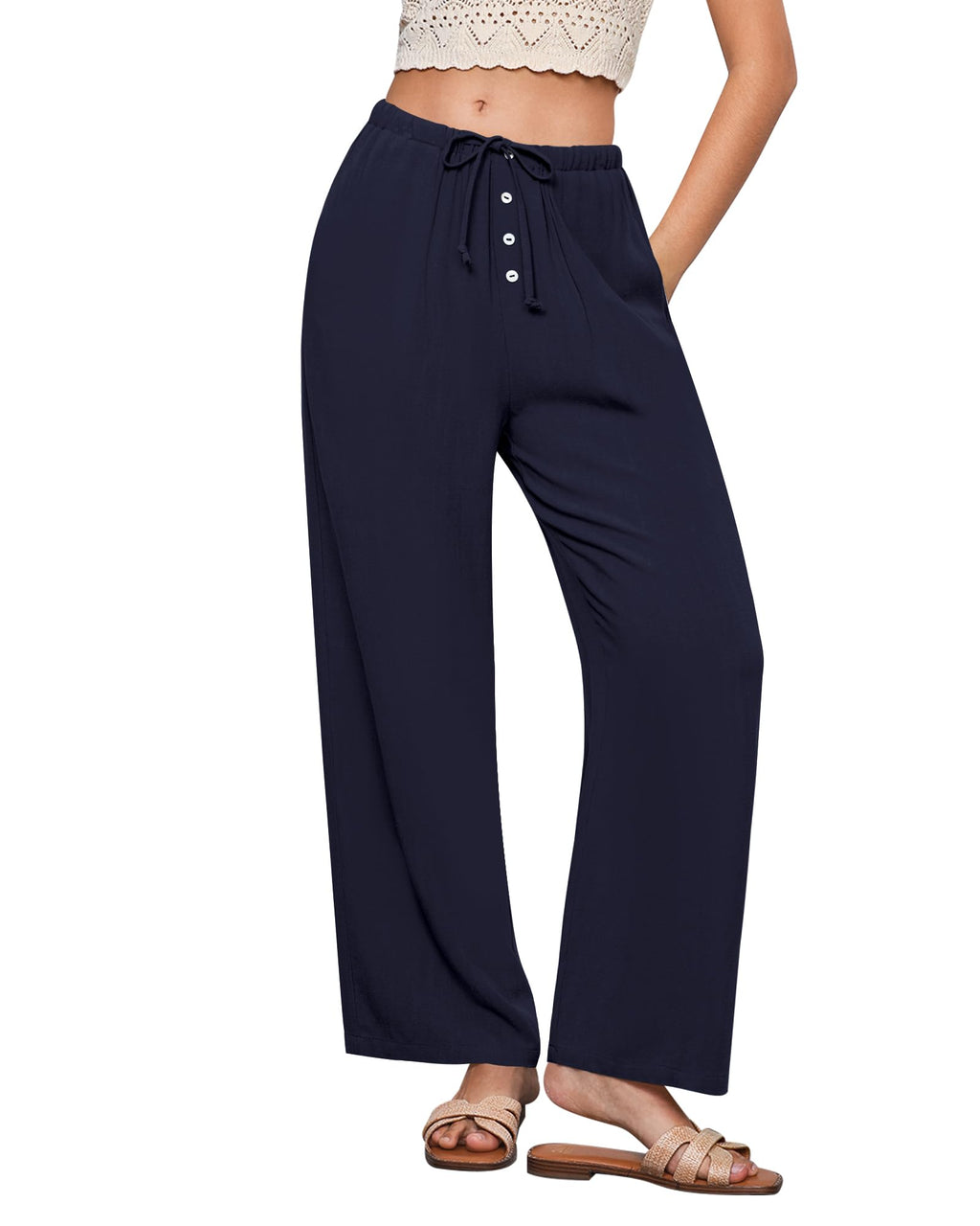 Women’s Linen Palazzo Pants