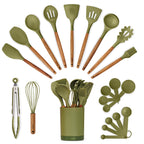 Silicone Kitchen Utensils Set with Holder