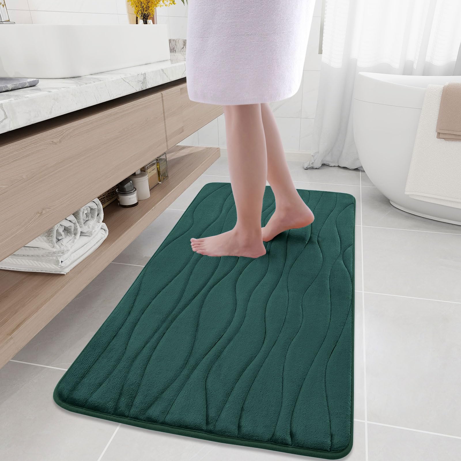 Buganda Memory Foam Bathroom Rug Mat