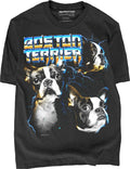 Boston Terrier 80s Glam Rock Dog Lover Tee