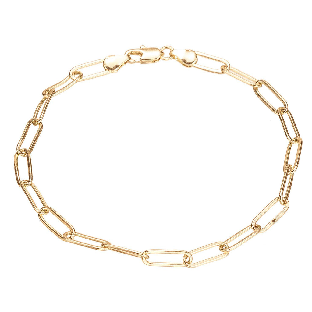 14K White Gold Plated Cuban Anklet Bracelet