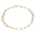 14K White Gold Plated Cuban Anklet Bracelet