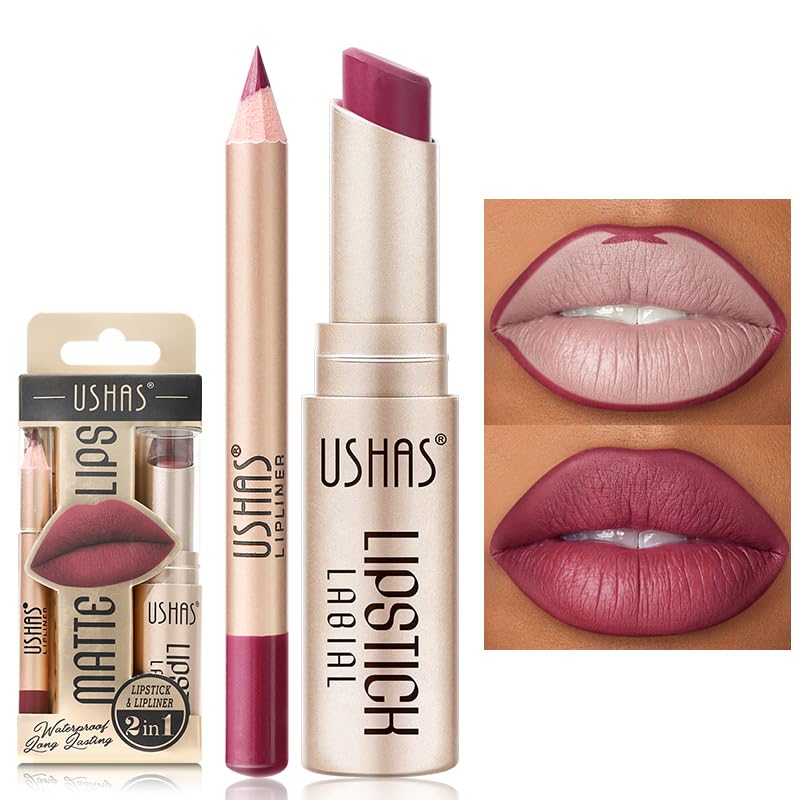 2-in-1 Lipstick & Lip Liner Combo Set