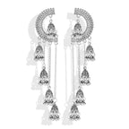 Rhinestone Bell Pendant Indian Style Earrings