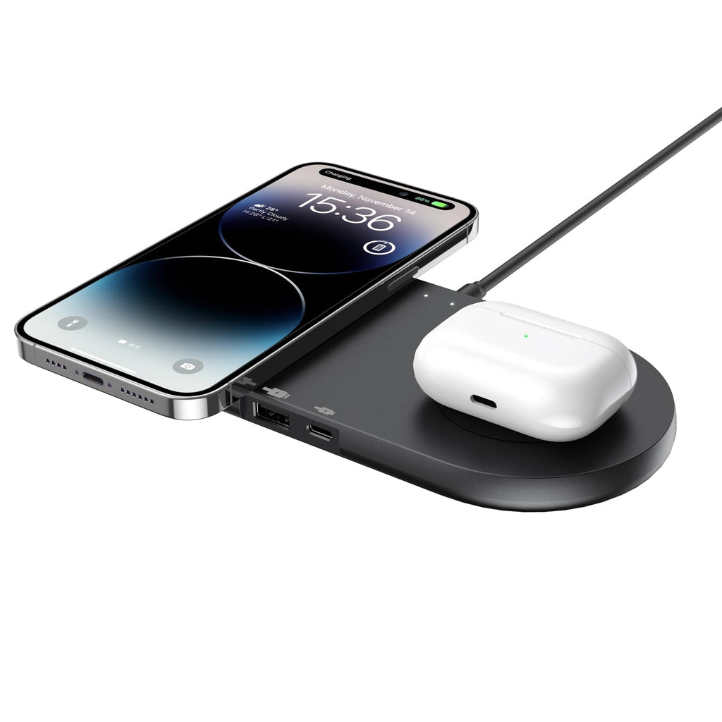 10W 2-in-1 Qi Wireless Charging Pad