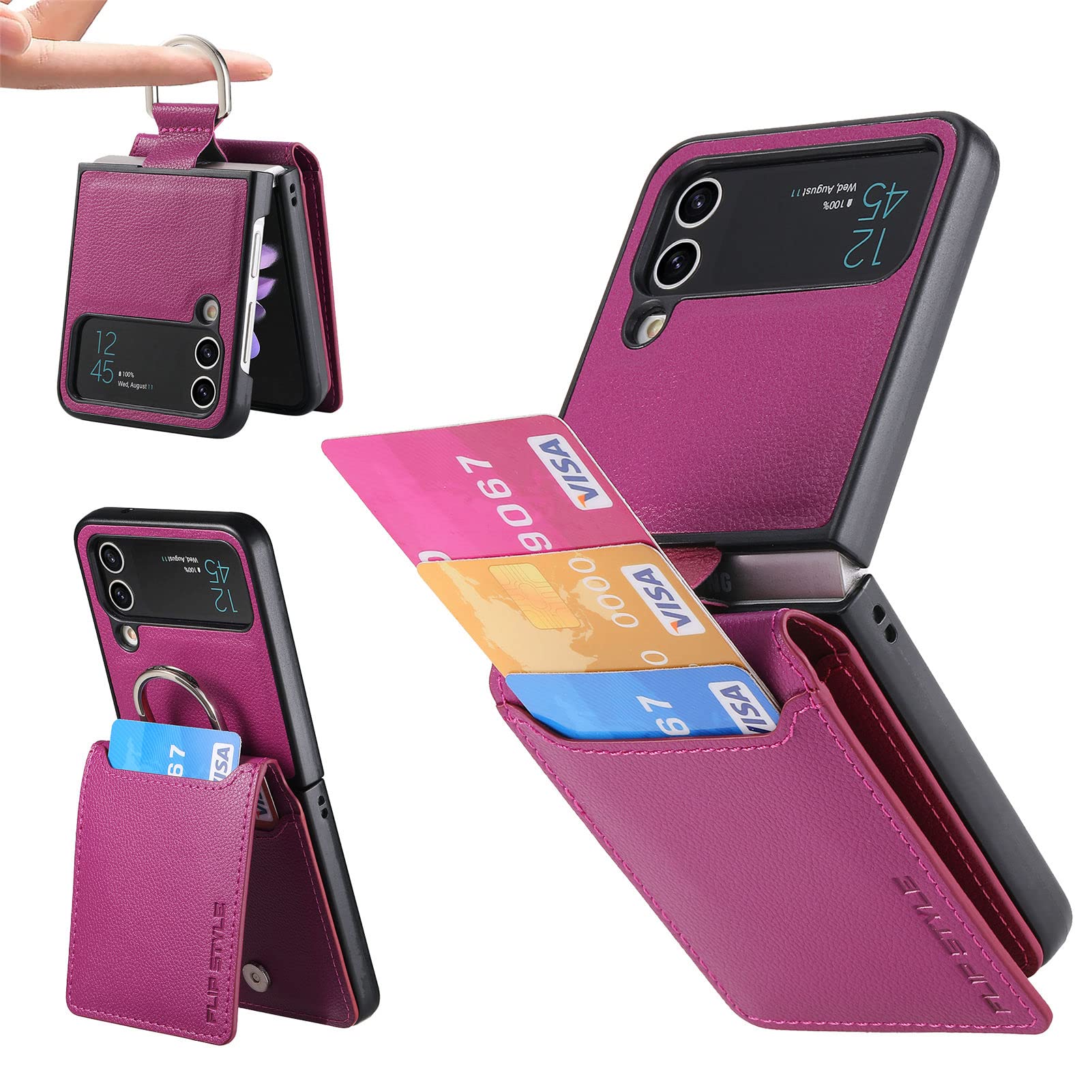 Wallet Ring Stand Flip Case